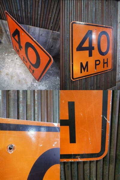 画像2: USA　４０　MPH　ロードサイン