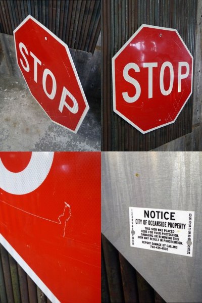 画像2: USA　STOP　特大ロードサイン　