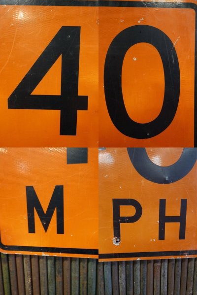 画像1: USA　４０　MPH　ロードサイン