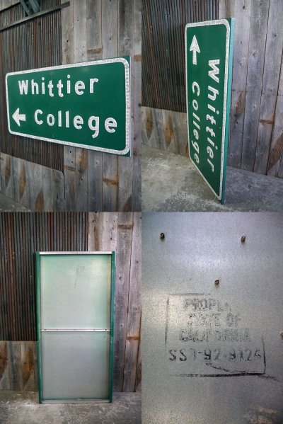 画像3: ビンテ―ジ　Whitter　←　College　特大ロードサイン