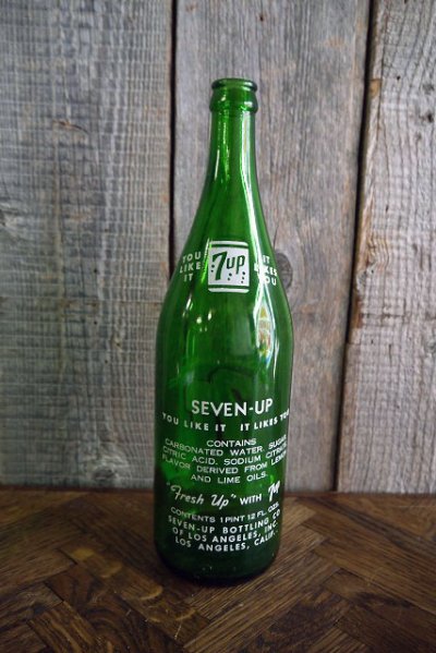 画像1: ビンテージ　７UP　大型ボトル瓶　