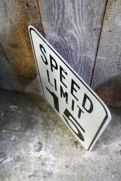 画像1: ビンテージ　SPEED LIMIRT　１５　ミニロードサイン　