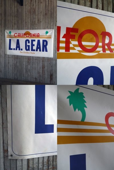 画像1: ビンテージ　CALIFORNIA　L.A.　GEAR　大型バナー
