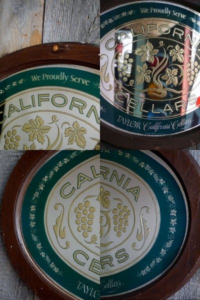 画像1: ビンテージ　TAYLOR　California　CELLAR'S　パブミラー　