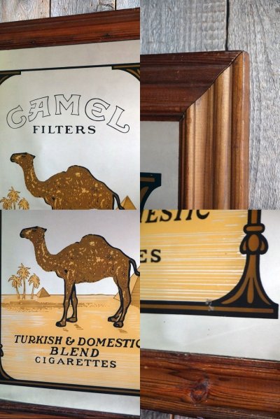 画像1: ビンテージ　CAMEL 　パブミラー　