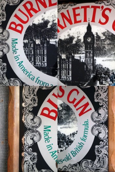 画像1: ビンテージ　BURNETT'S　GINパブミラー　
