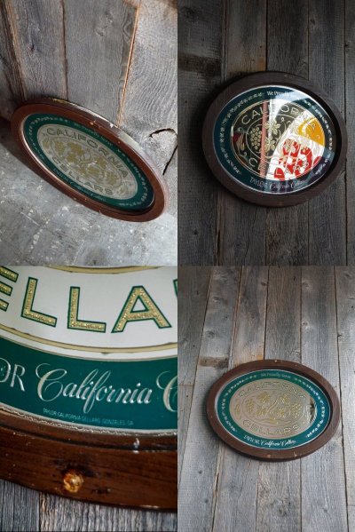 画像2: ビンテージ　TAYLOR　California　CELLAR'S　パブミラー　