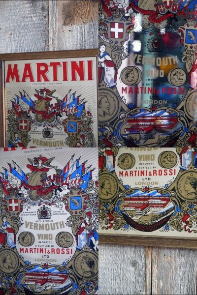 画像1: ビンテージ　MARTINI　パブミラー　