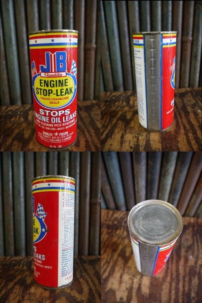 画像2: ビンテージ　J＆Ｂ　ENGIN　STOP₋LEAKS　OIL缶