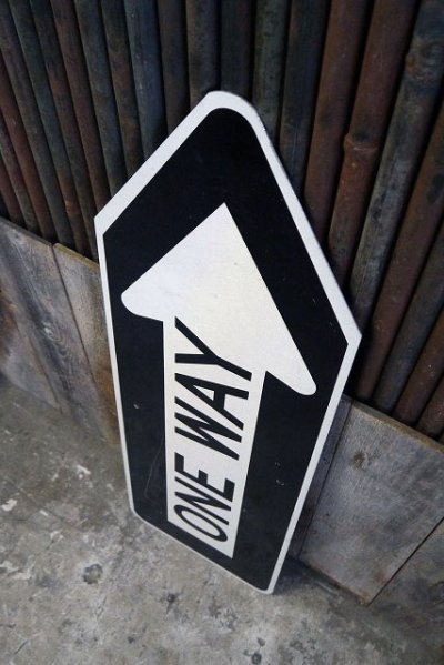 画像1: USA　ONE　WAY　大型ロードサイン