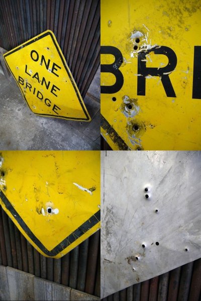 画像2: ビンテージ　ONE　LANE　BRIGE　ロードサイン