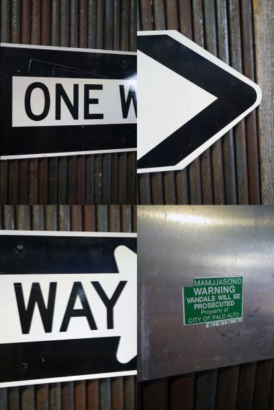 画像2: USA　ONE　WAY　大型ロードサイン