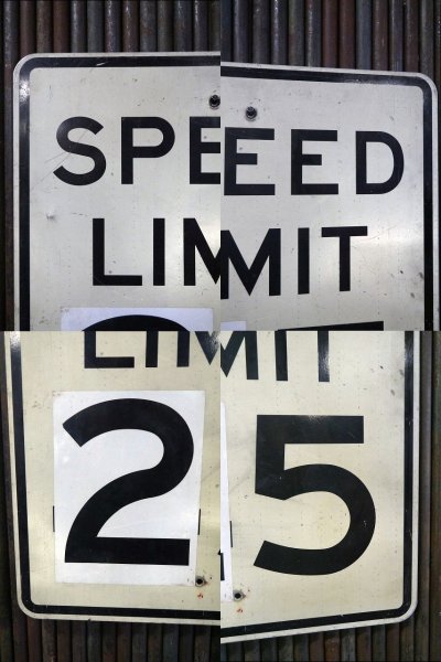 画像1: ビンテージ　SPEED LIMIT　2５　ロードサイン
