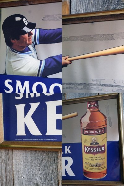 画像1: ビンテージ　KESSLER 　Whiskey　パブミラー