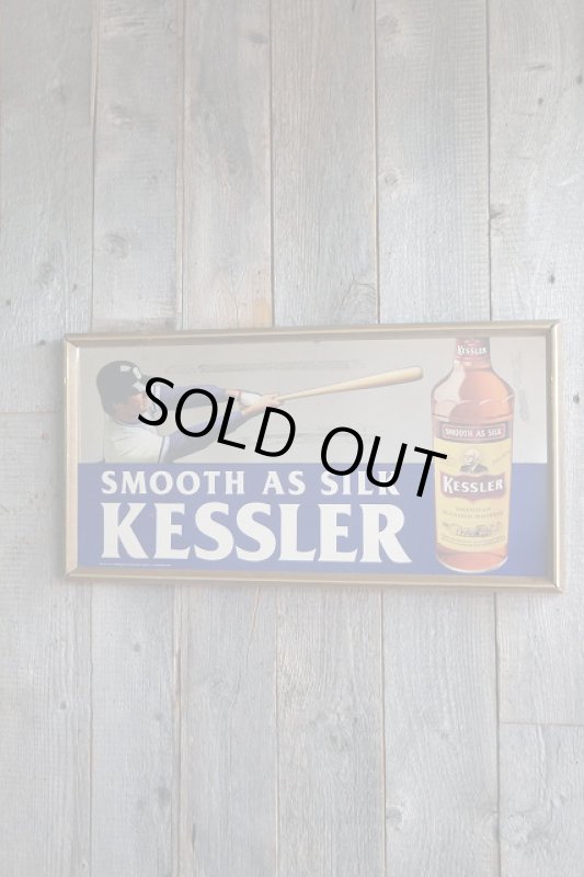 画像1: ビンテージ　KESSLER 　Whiskey　パブミラー (1)