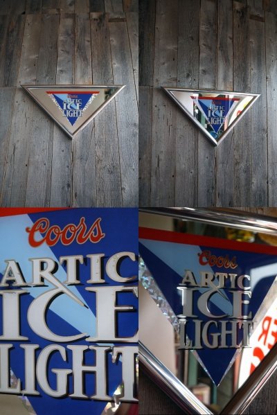 画像1: ビンテージ　Coors　ARTIC　ICE　LIGHTパブミラー　