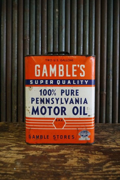 画像1: ビンテージ　GAMBLE'S　MOTOR　OIL缶