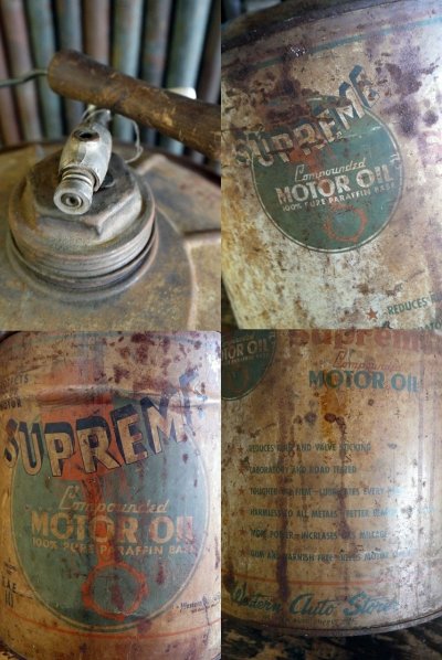 画像2: ビンテージ　SUPREME　MOTOR　OIL缶