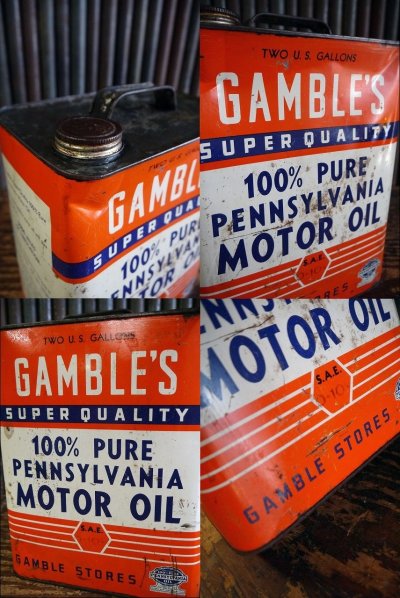 画像2: ビンテージ　GAMBLE'S　MOTOR　OIL缶