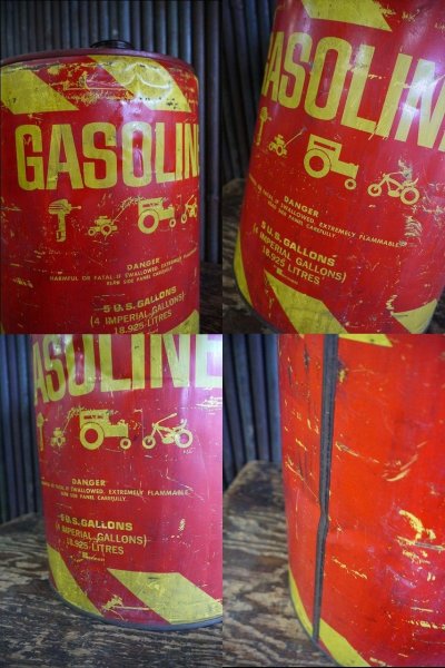 画像2: ビンテージ　USA　GASOLINE　缶　C