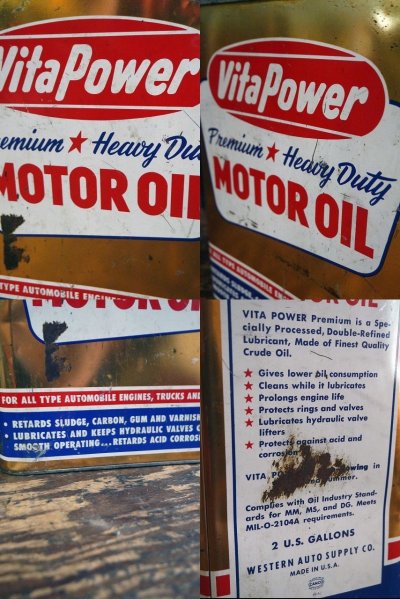 画像2: ビンテージ　Vita　Power　MOTOR　OIL缶