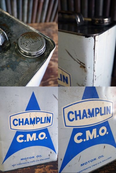 画像2: ビンテージ　CHAMPLIN　C.M.O　MOTOR　OIL缶