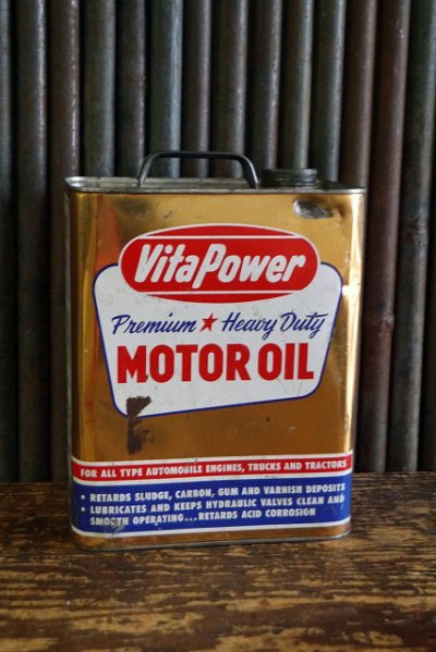 画像1: ビンテージ　Vita　Power　MOTOR　OIL缶