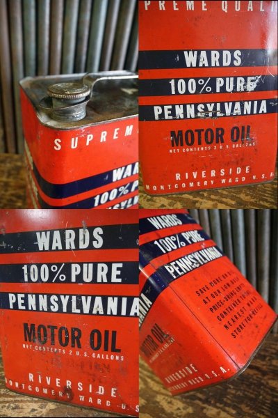 画像2: ビンテージ　WARD　MOTOR　OIL缶
