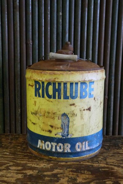 画像1: ビンテージ　RICH　LUBE　MOTOR　OIL缶