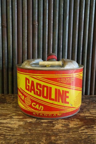 画像1: ビンテージ　USA　GASOLINE　缶　B