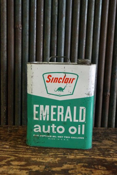画像1: ビンテージ　Sinclair　EMERALD　auto　MOTOR　OIL缶