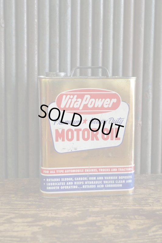 画像1: ビンテージ　Vita　Power　MOTOR　OIL缶 (1)