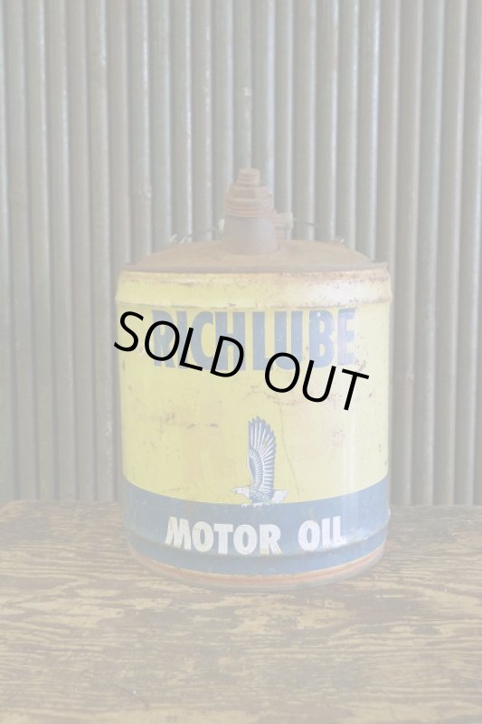 画像1: ビンテージ　RICH　LUBE　MOTOR　OIL缶 (1)