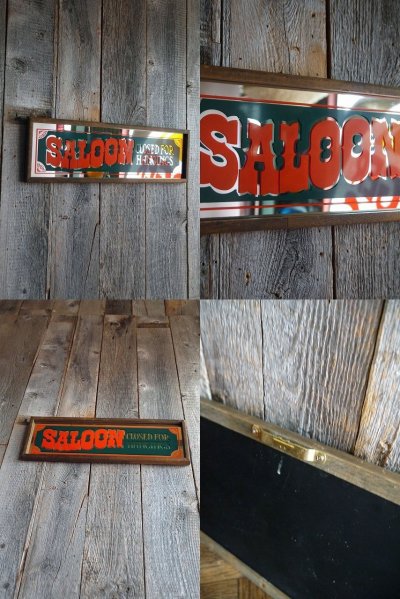 画像2: ビンテージ　SALOON　ミラー