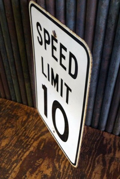 画像2: ビンテージ　SPEED LIMIRT　１０　ミニホーローロードサイン　