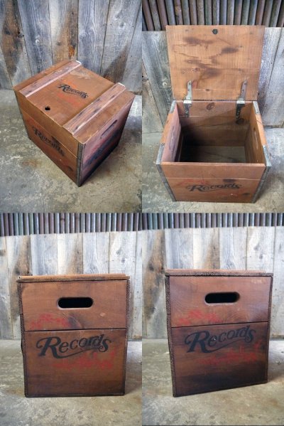 画像2: ビンテージ　Records　ウッドボックス