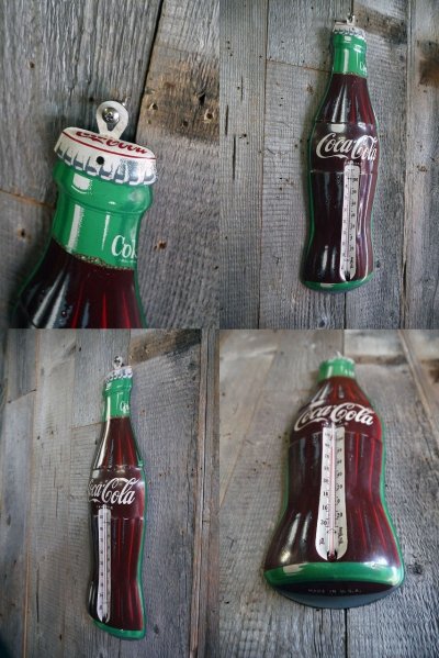 画像2: ビンテージ 　Coca-Cola　ボトル　温度計看板