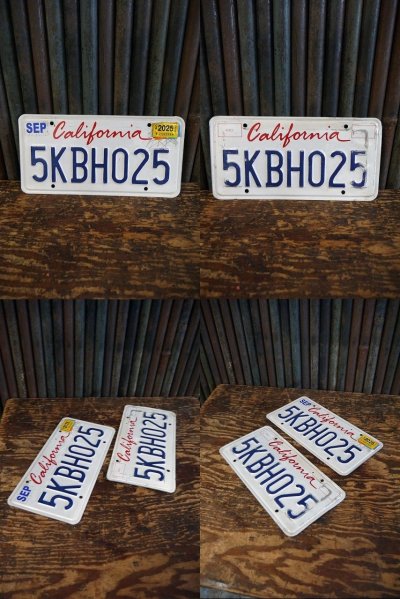 画像1: USA　CALIFORNIA　ナンバープレートセット　B