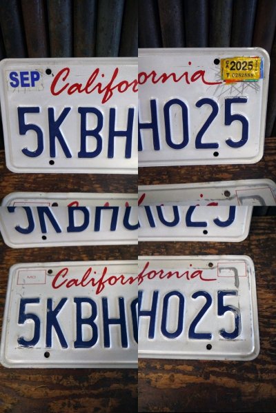 画像2: USA　CALIFORNIA　ナンバープレートセット　B