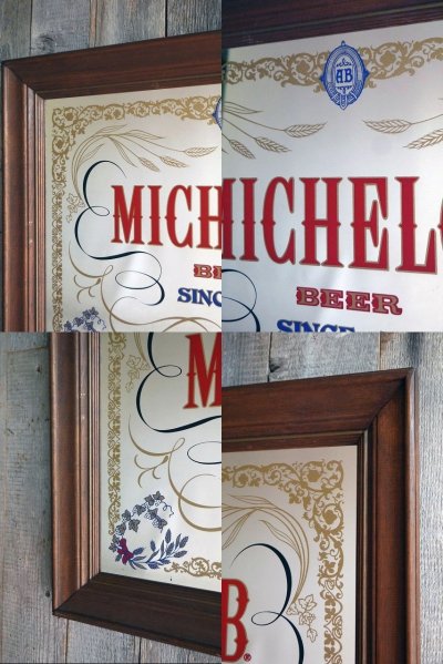 画像1: ビンテージ　MICHELOB　BEER　パブミラー　