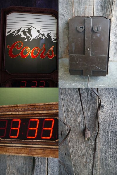 画像2: ビンテージ　Coors　ライトサインデジタルクロック