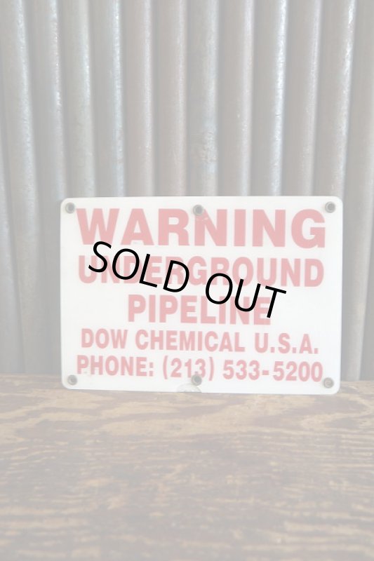 画像1: ビンテージ　WARNING　ミニサイン (1)