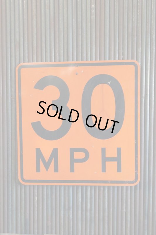 画像1: USA　３０　MPH　ロードサイン (1)