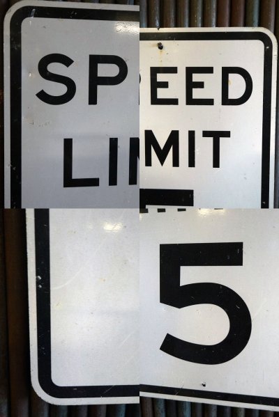 画像2: ビンテージ　SPEED LIMIT　５　ロードサイン