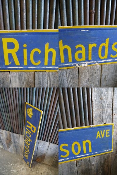 画像3: ビンテージ　Richardson　AVE　両面ストリートサイン