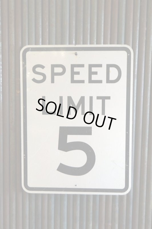 画像1: ビンテージ　SPEED LIMIT　５　ロードサイン (1)