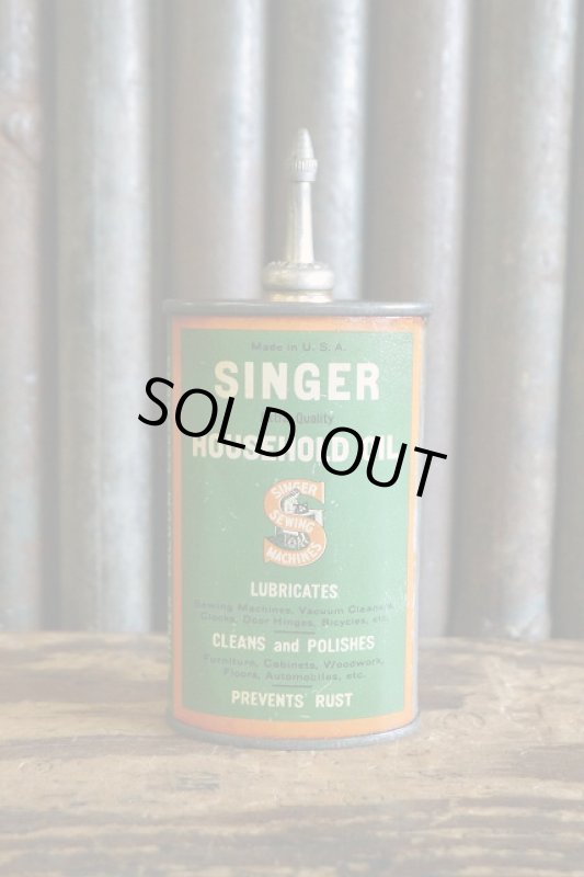 画像1: ビンテージ　SINGER　ミニOIL缶  (1)