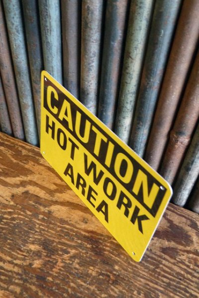 画像1: USA　CAUTION　ミニサイン　B