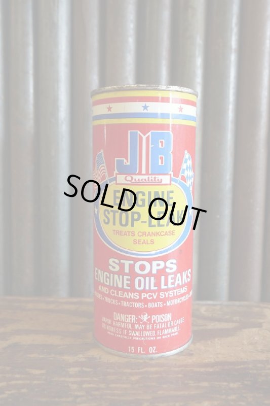 画像1: ビンテージ　J＆Ｂ　ENGIN　STOP₋LEAKS　OIL缶 (1)