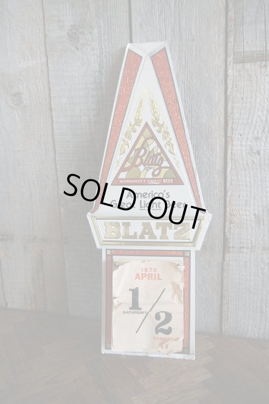 画像1: ビンテージ　BLATZ　Light　Daily calendar (1)